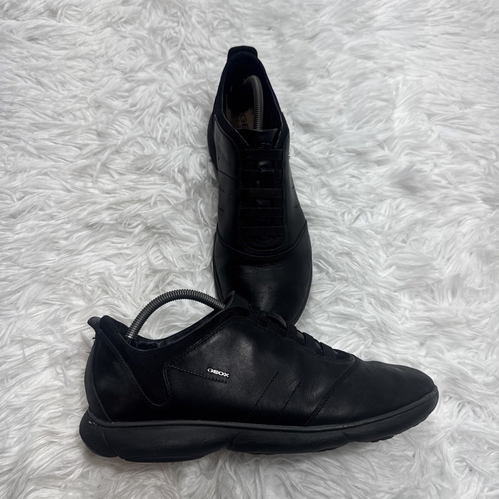 GEOX Respira Men's 11 Shoes Black Vented‎ Breathable No Lace Slip On Comfort